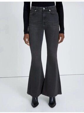 7 For All Mankind Women's Mega Flare Jeans Size 27 NWT High Rise Belle Wash